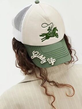 Free People Giddy Up Embroidered Horse Hat • One Size